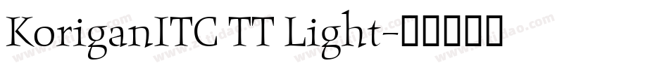 KoriganITC TT Light字体转换